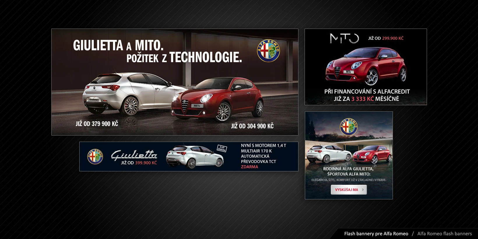 Tvorba bannerov pre Alfa Romeo